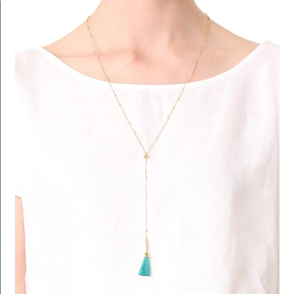 Gorjana Baja Lariat Tassel Necklace